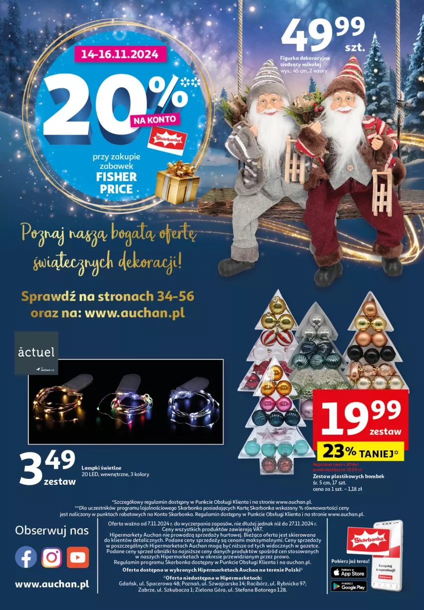 Gazetka promocyjna Auchan - Katalog Zabawki Zaczarowane Święta Hipermarket - ważna 07.11 do 27.11.2024 - strona 56 - produkty: Acer, Cars, Fa, Gra, LG, Ser, Tera