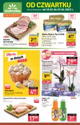 Gazetka promocyjna Stokrotka - Market - Gazetka - ważna od 25.01 do 25.01.2023 - strona 1 - produkty: Piec, Kurczak, Sok, Szynka farmerska, Filet z piersi kurczaka, Duda, Szynka, Storczyk, Mleczko, Farm Milk, Czekolada, Masło, Napój, Milka, Fa