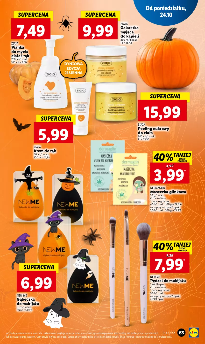 Gazetka promocyjna Lidl - GAZETKA - ważna 24.10 do 26.10.2022 - strona 67 - produkty: Gala, Galaretka, Krem do rąk, Makijaż, Peeling, Ziaja