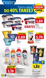 Gazetka promocyjna Lidl - GAZETKA - Gazetka - ważna od 26.10 do 26.10.2022 - strona 44 - produkty: Ser, Por, Gra, Danone, Jogurt, Napój jogurtowy, Pilos, Fanta, Deser, Napój, Kinder, Fa