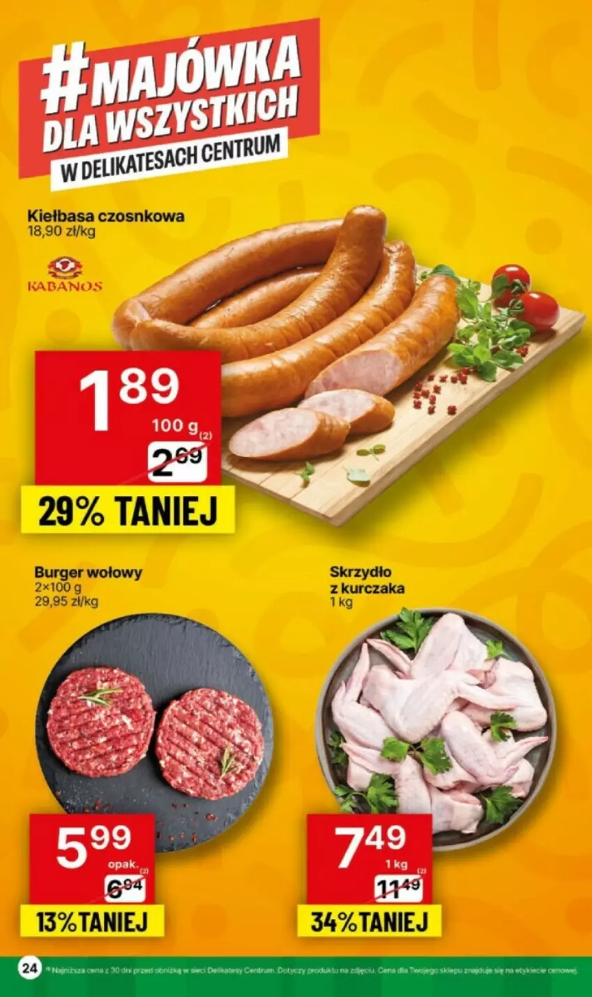 Gazetka promocyjna Delikatesy Centrum - ważna 29.04 do 05.05.2024 - strona 17 - produkty: Burger, Kiełbasa