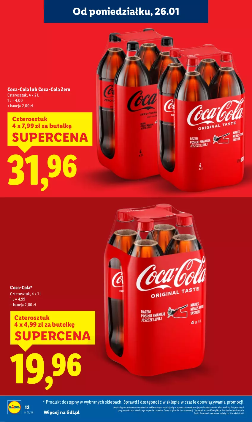 Gazetka promocyjna Lidl - GAZETKA - ważna 26.01 do 28.01.2026 - strona 12 - produkty: Coca-Cola