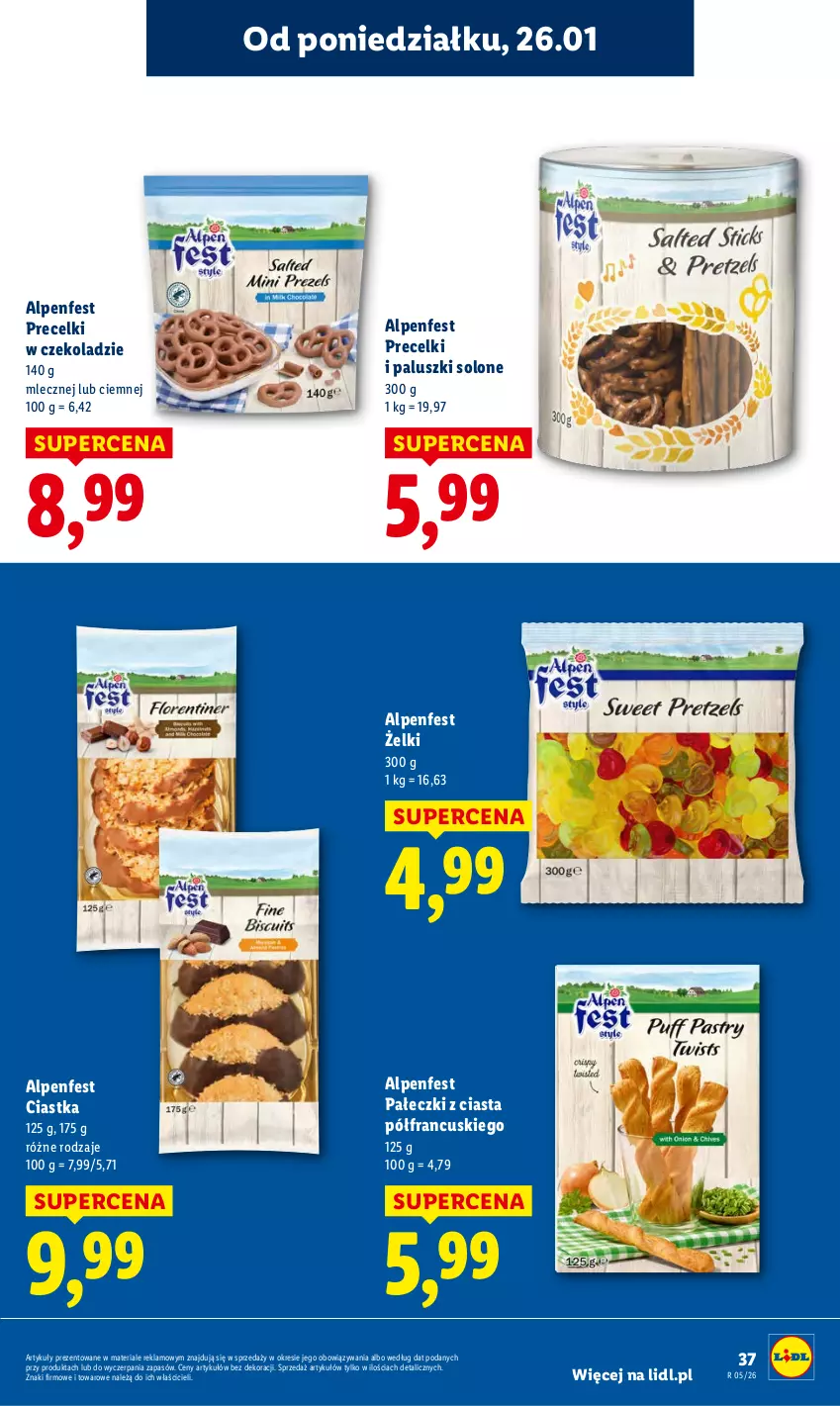 Gazetka promocyjna Lidl - GAZETKA - ważna 26.01 do 28.01.2026 - strona 37 - produkty: Ciastka, Precelki