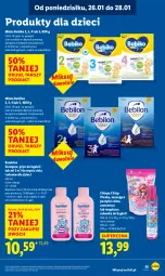 Gazetka promocyjna Lidl - GAZETKA - Gazetka - ważna od 28.01 do 28.01.2026 - strona 55 - produkty: Płyn do kąpieli, Mus, Zabawka, Bebiko, Szampon, Dzieci, Pastylki, BEBILON