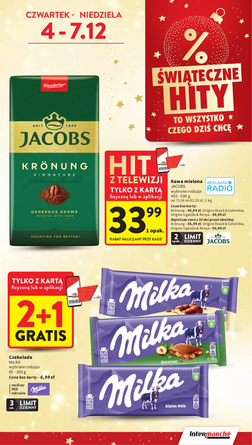 Gazetka promocyjna Intermarche - Gazeta promocyjna - ważna 04.12 do 10.12.2025 - strona 7 - produkty: Czekolada, Gin, Gra, Jacobs, Kawa, Kawa mielona, Milka