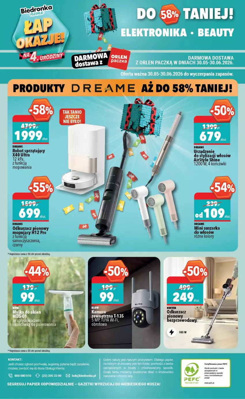 Gazetka promocyjna Biedronka - Gazetka - ważna 30.05 do 06.06.2026 - strona 6 - produkty: Mop, Odkurzacz, Robot, Suszarka