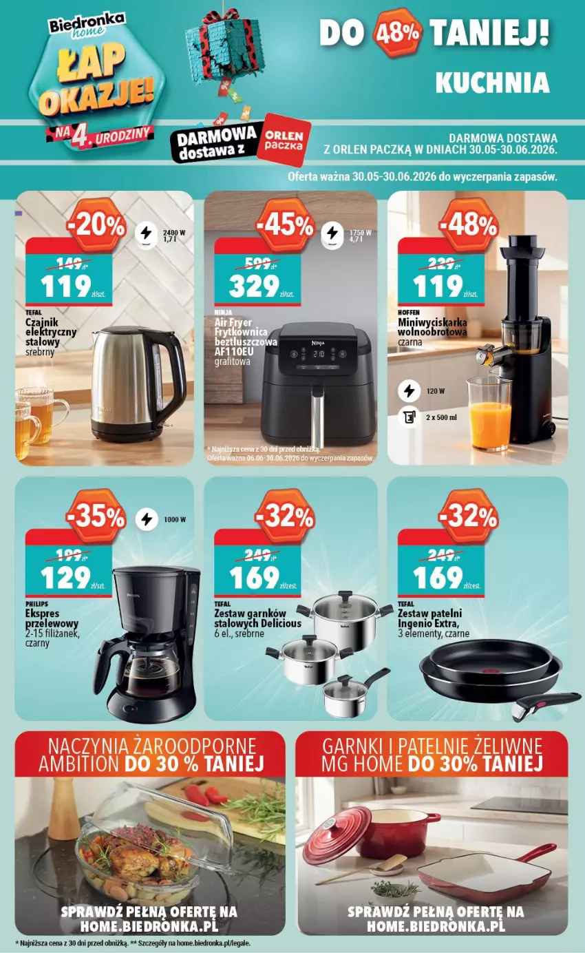 Gazetka promocyjna Biedronka - Gazetka - ważna 30.05 do 06.06.2026 - strona 7 - produkty: Fa, Tefal, Wyciskarka