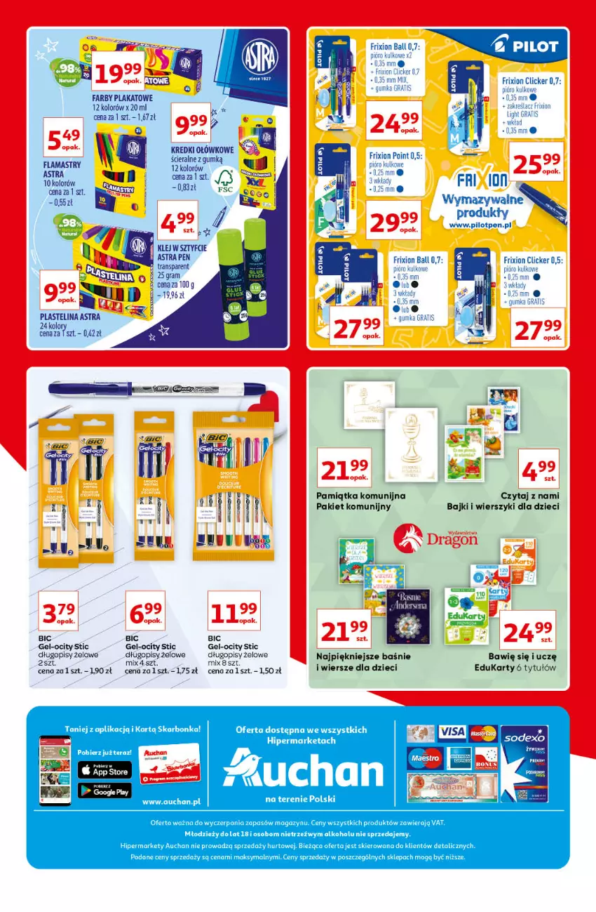 Gazetka promocyjna Auchan - Kultowe marki Hipermarkety - ważna 08.04 do 14.04.2021 - strona 36 - produkty: BIC, Długopis, Dzieci, Fa, Gra, Klej