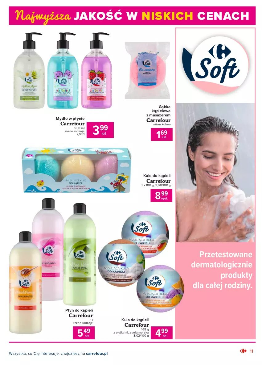 Gazetka promocyjna Carrefour - Gazetka Produkt Carrefour - ważna 05.07 do 17.07.2021 - strona 11 - produkty: Kula do kąpieli, Masażer, Mydło, Mydło w płynie, Olej, Płyn do kąpieli