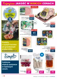 Gazetka promocyjna Carrefour - Gazetka Produkt Carrefour - Gazetka - ważna od 17.07 do 17.07.2021 - strona 2 - produkty: Kurczak, Polędwica, Twaróg, Szynka wieprzowa, Jaja, Kosz, Sałat, Szynka, Artykuły spożywcze, Mintaj, Jabłka