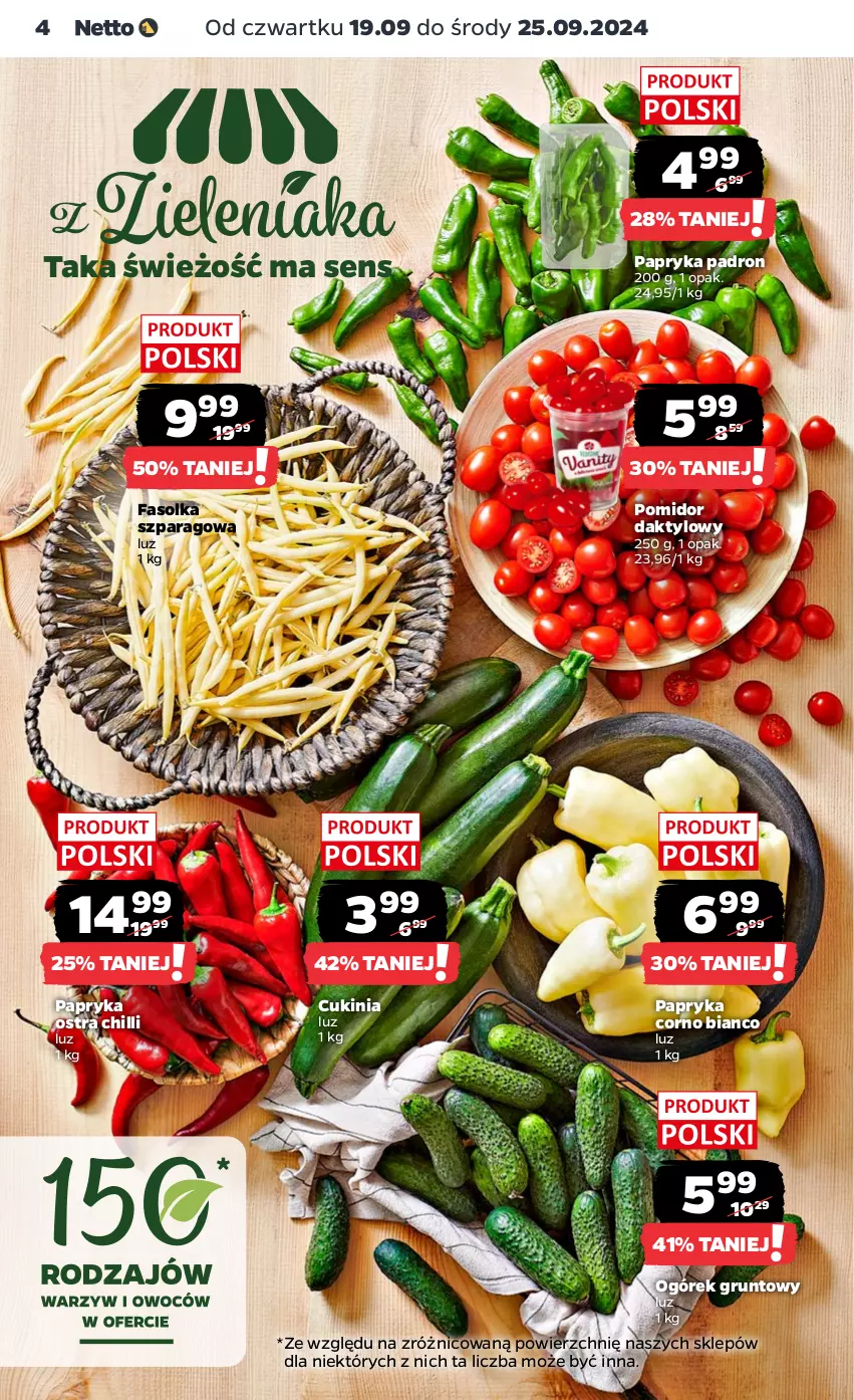 Gazetka promocyjna Netto - Netto Gazetka Food 38/24B - ważna 19.09 do 25.09.2024 - strona 4 - produkty: Fa, Grunt, Ogórek, Papryka