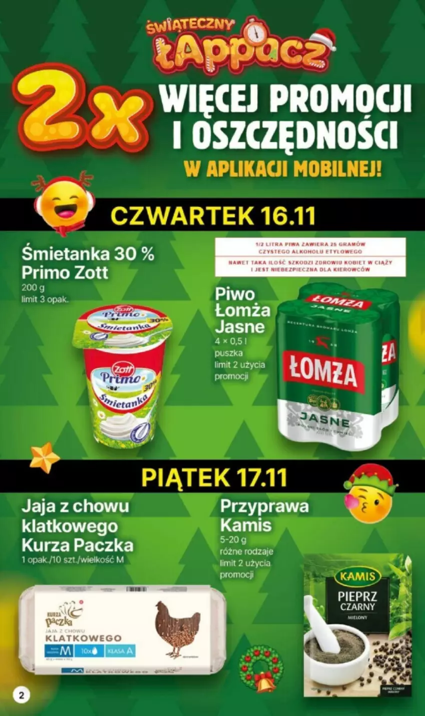 Gazetka promocyjna Delikatesy Centrum - ważna 16.11 do 22.11.2023 - strona 12 - produkty: Jaja, Kamis, Pieprz, Zott