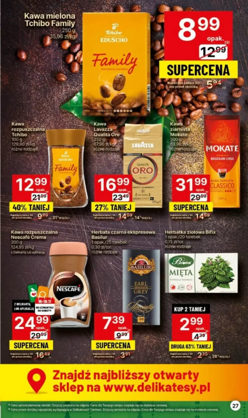 Gazetka promocyjna Delikatesy Centrum - ważna 16.11 do 22.11.2023 - strona 20 - produkty: Fa, Kawa, Lavazza, Por, Rum, Tchibo, Tchibo Family