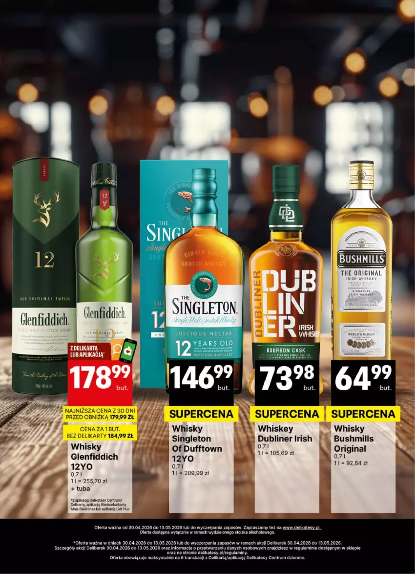 Gazetka promocyjna Delikatesy Centrum - Delibarek DC18-DC19 - ważna 30.04 do 13.05.2026 - strona 18 - produkty: Ananas, Bourbon, Bushmills, Gin, Rama, Rum, Tran, Whiskey