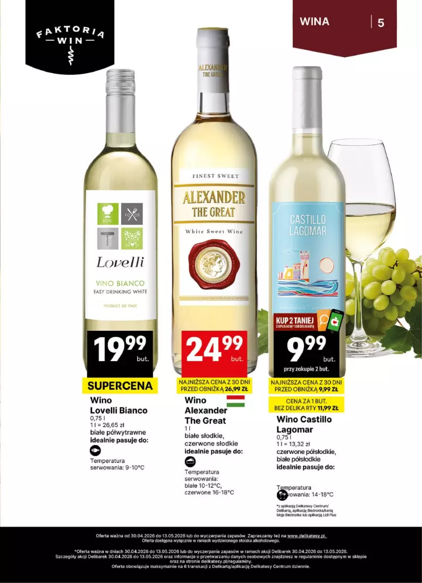 Gazetka promocyjna Delikatesy Centrum - Delibarek DC18-DC19 - ważna 30.04 do 13.05.2026 - strona 5 - produkty: Orka, Rama, Rum, Ser, Tran, Wino
