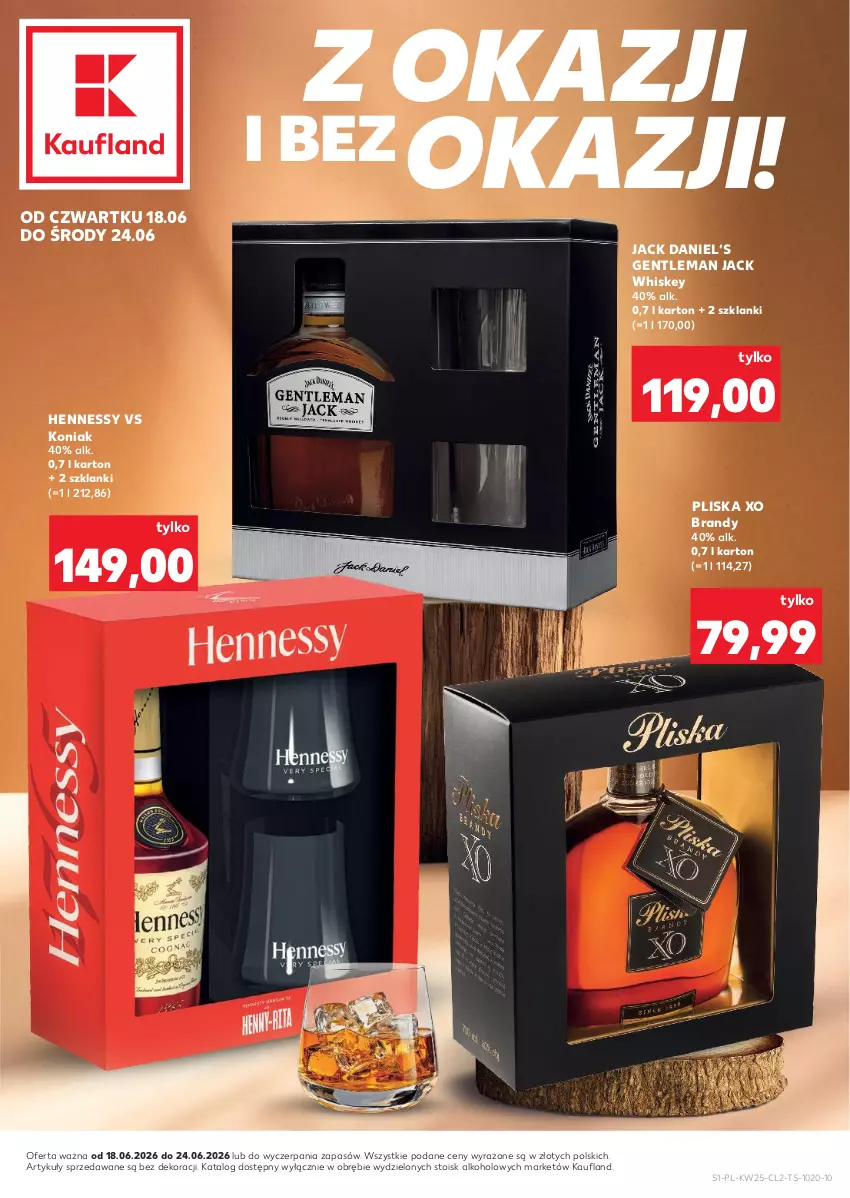 Gazetka promocyjna Kaufland - Kaufland - ważna 18.06 do 24.06.2026 - strona 1 - produkty: Brandy, Lanki, Pliska, Whiskey