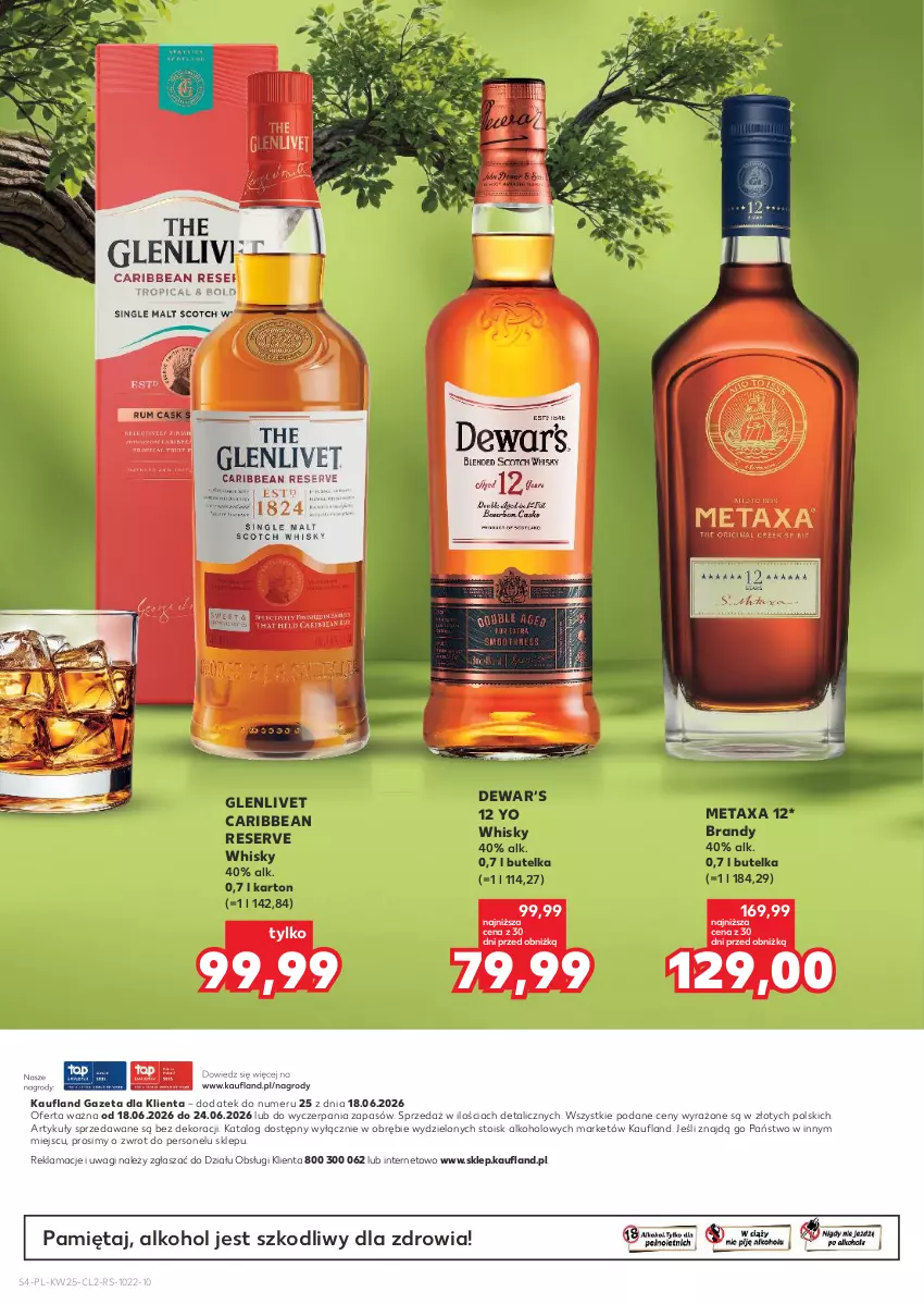 Gazetka promocyjna Kaufland - Kaufland - ważna 18.06 do 24.06.2026 - strona 4 - produkty: Brandy, Metaxa, Mięta, Ser, Wagi, Whisky