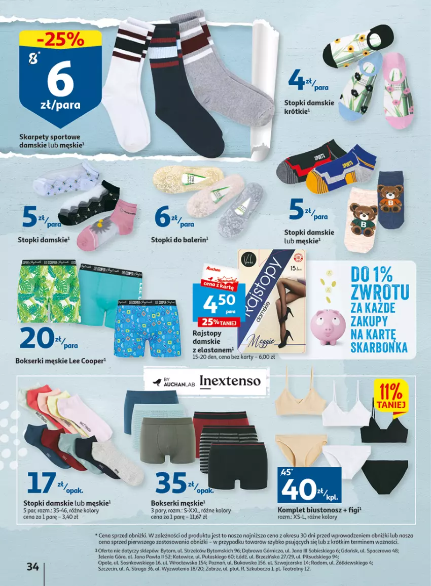 Gazetka promocyjna Auchan - Gazetka Wielkie majowe odkrycia cenowe część #3 Hipermarket Auchan - ważna 11.05 do 17.05.2023 - strona 34 - produkty: Acer, Biustonosz, Bokserki, Cars, Figi, Karp, Mus, O nas, Por, Ser, Sos, Sport, Top