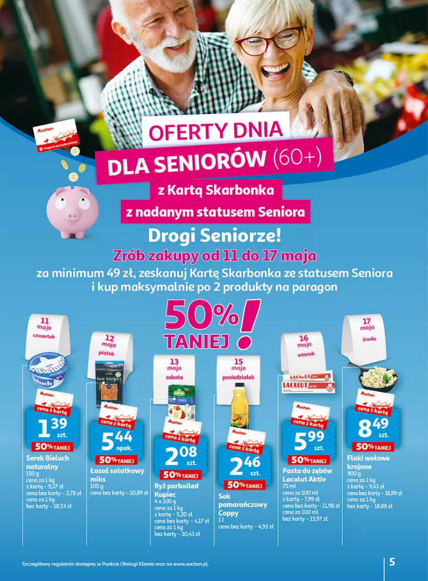 Gazetka promocyjna Auchan - Gazetka Wielkie majowe odkrycia cenowe część #3 Hipermarket Auchan - ważna 11.05 do 17.05.2023 - strona 5 - produkty: Lacalut