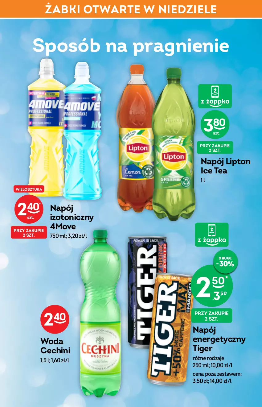 Gazetka promocyjna Żabka - ważna 02.02 do 08.02.2022 - strona 29 - produkty: Ice tea, Lipton, Napój, Napój energetyczny, Tiger, Woda