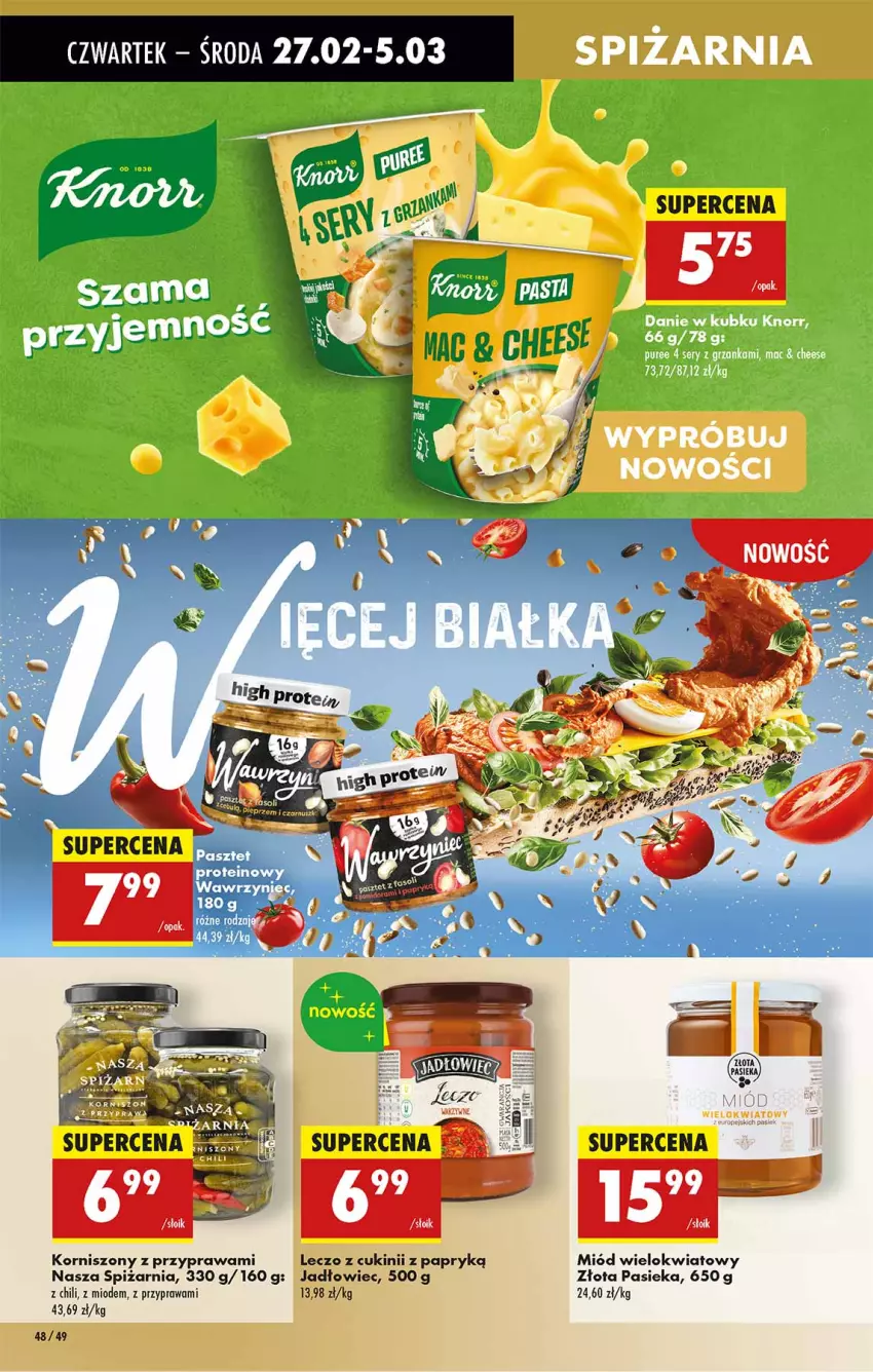 Gazetka promocyjna Biedronka - Od Czwartku - ważna 27.02 do 05.03.2025 - strona 48 - produkty: Korniszony, Miód