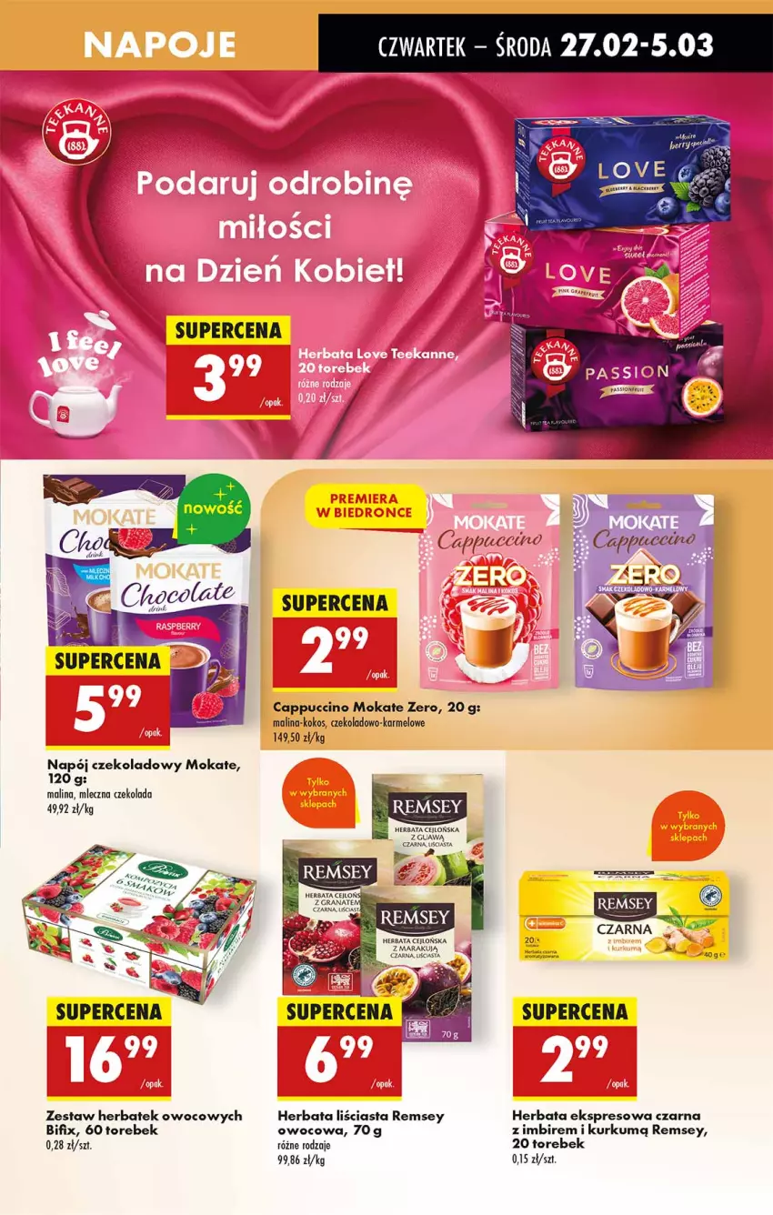 Gazetka promocyjna Biedronka - Od Czwartku - ważna 27.02 do 05.03.2025 - strona 49 - produkty: Cappuccino, Czekolada, Fa, Gra, Granat, Herbata, Imbir, Kokos, Napój