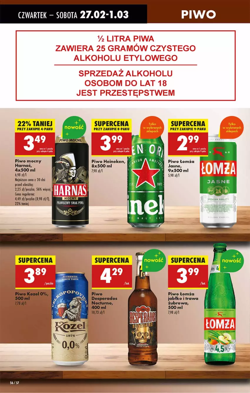 Gazetka promocyjna Biedronka - Od Czwartku - ważna 27.02 do 05.03.2025 - strona 56 - produkty: Harnaś, Heineken, Piwo