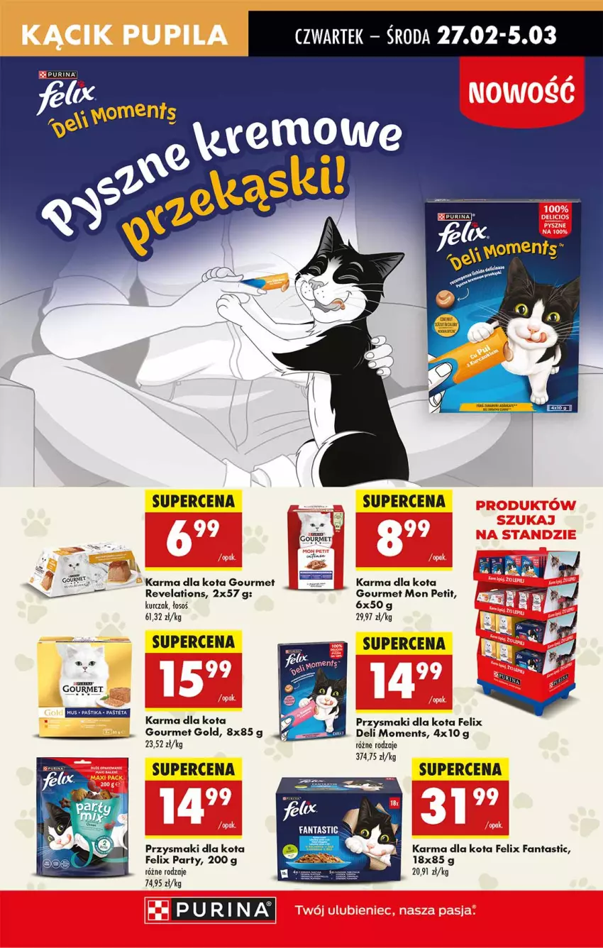 Gazetka promocyjna Biedronka - Od Czwartku - ważna 27.02 do 05.03.2025 - strona 63 - produkty: Fa, Fanta, Felix, Gourmet Gold, Kurczak, LG, Moments, Mus, Przysmaki, Pur, Purina