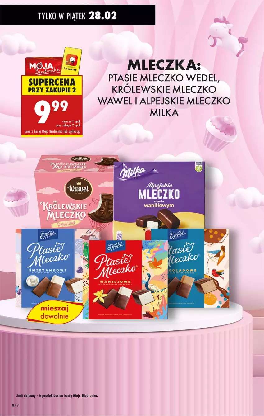 Gazetka promocyjna Biedronka - Od Czwartku - ważna 27.02 do 05.03.2025 - strona 8 - produkty: Królewski, Królewskie Mleczko, Milka, Mleczko, Ptasie mleczko, Wawel