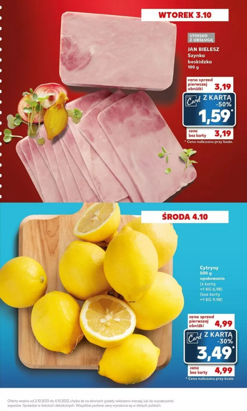 Gazetka promocyjna Kaufland - ważna 02.10 do 04.10.2023 - strona 10 - produkty: Cytryny, Szynka