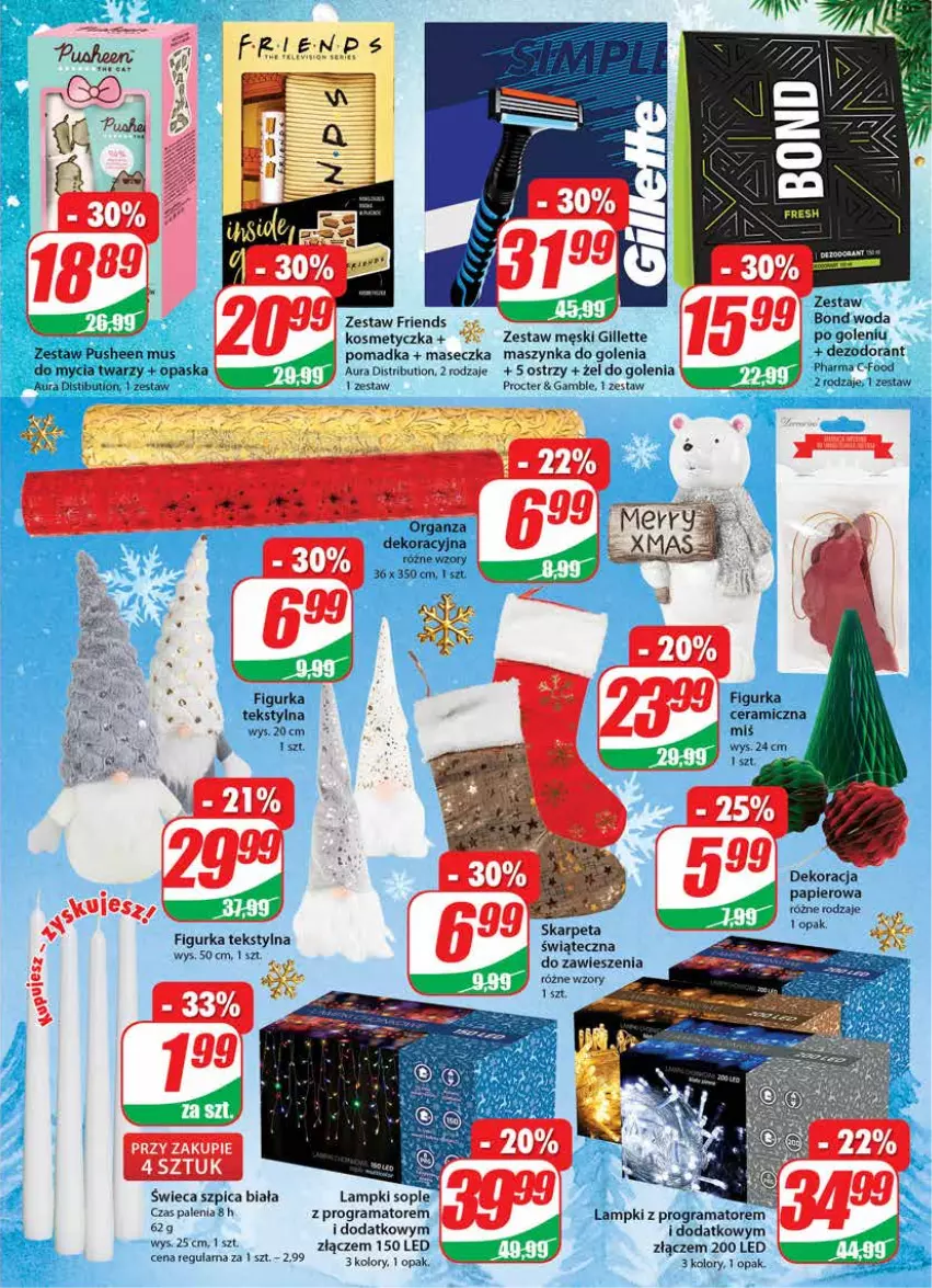 Gazetka promocyjna Dino - Gazetka - ważna 21.12 do 27.12.2022 - strona 23 - produkty: Dezodorant, Gillette, Gra, Karp, Kosmetyczka, Maszynka, Maszynka do golenia, Monte, Mus, Opaska, Papier, Rama, Szpic, Szynka, Woda, Woda po goleniu