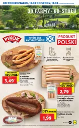Gazetka promocyjna Lidl - GAZETKA - Gazetka - ważna od 18.08 do 18.08.2021 - strona 17 - produkty: Kurczak, Parówki, Kiełbasa krucha, PIKOK, Kiełbasa, Fa