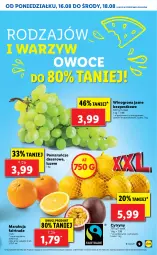Gazetka promocyjna Lidl - GAZETKA - Gazetka - ważna od 18.08 do 18.08.2021 - strona 9 - produkty: Ser, Por, Cytryny, Pomarańcze, Winogrona, Owoce, Deser, Wino, Fa