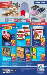 Gazetka promocyjna Aldi - Oferta weekendowa - Gazetka - ważna od 17.05 do 17.05.2025 - strona 10 - produkty: Domestos, Nutella, Por, Gra, Buty, Mięsne specjały, Kawa mielona, Kawa, O nas, Pojemnik, Lody, Ferrero, Lavazza, Biuro, Fa