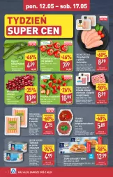 Gazetka promocyjna Aldi - Oferta weekendowa - Gazetka - ważna od 17.05 do 17.05.2025 - strona 2 - produkty: Kurczak, Mięso mielone z szynki, Mięso mielone, Frosta, Sos, Salami, Parówki, Parówki z szynki, Truskawki, Mięsne specjały, Paluszki rybne, Golden Seafood, Winogrona, Tuńczyk, Wino, Pomidory, Mięso