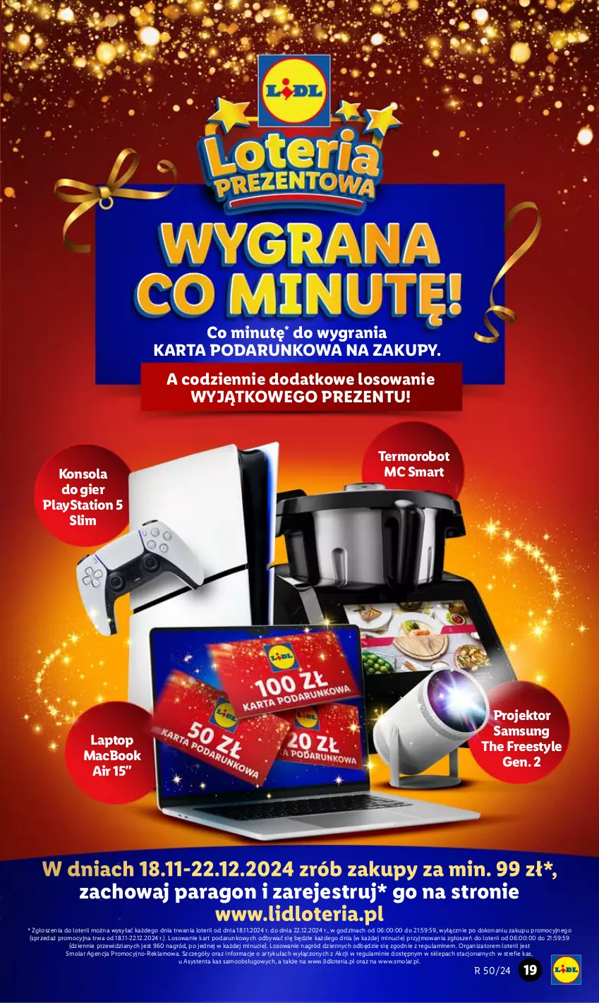 Gazetka promocyjna Lidl - GAZETKA - ważna 12.12 do 15.12.2024 - strona 19 - produkty: Gra, Konsola, Mola, PlayStation, PlayStation 5, Robot, Samsung, Top