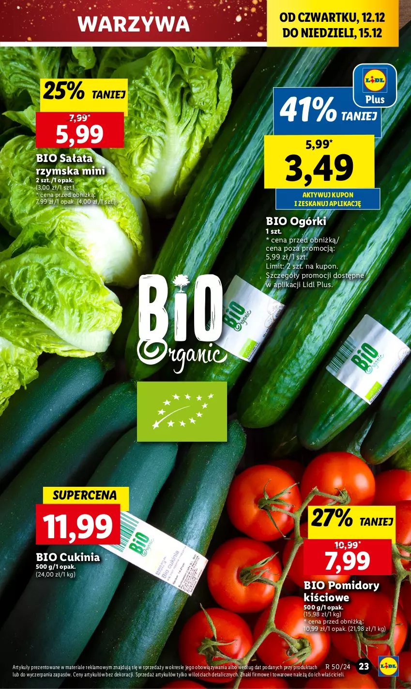 Gazetka promocyjna Lidl - GAZETKA - ważna 12.12 do 15.12.2024 - strona 25 - produkty: Pomidory, Sałat, Warzywa