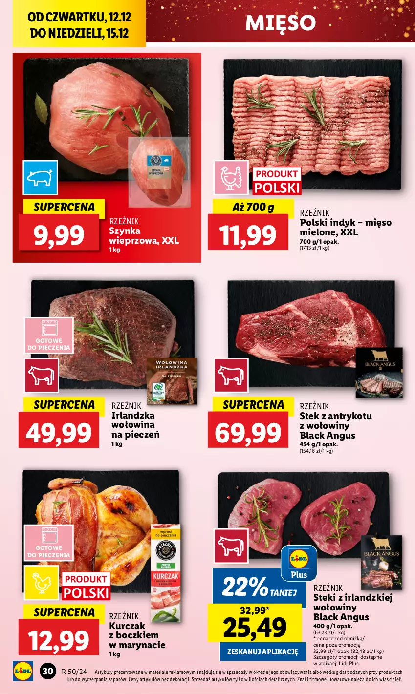 Gazetka promocyjna Lidl - GAZETKA - ważna 12.12 do 15.12.2024 - strona 32 - produkty: Kurczak, Lack, Mięso, Mięso mielone, Piec, Stek, Szynka, Szynka wieprzowa, Wołowina