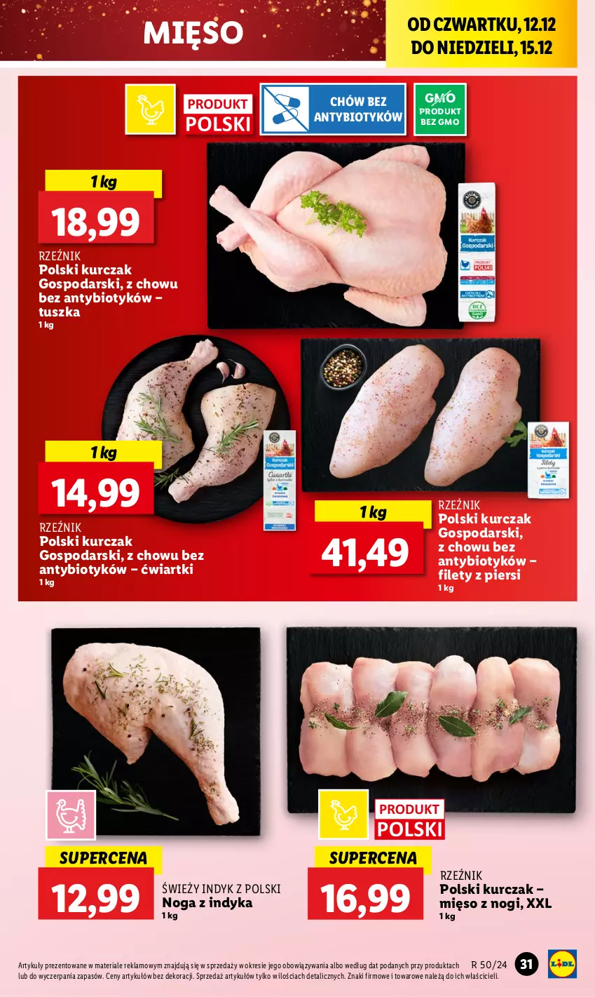 Gazetka promocyjna Lidl - GAZETKA - ważna 12.12 do 15.12.2024 - strona 33 - produkty: Kurczak, Mięso, Tusz