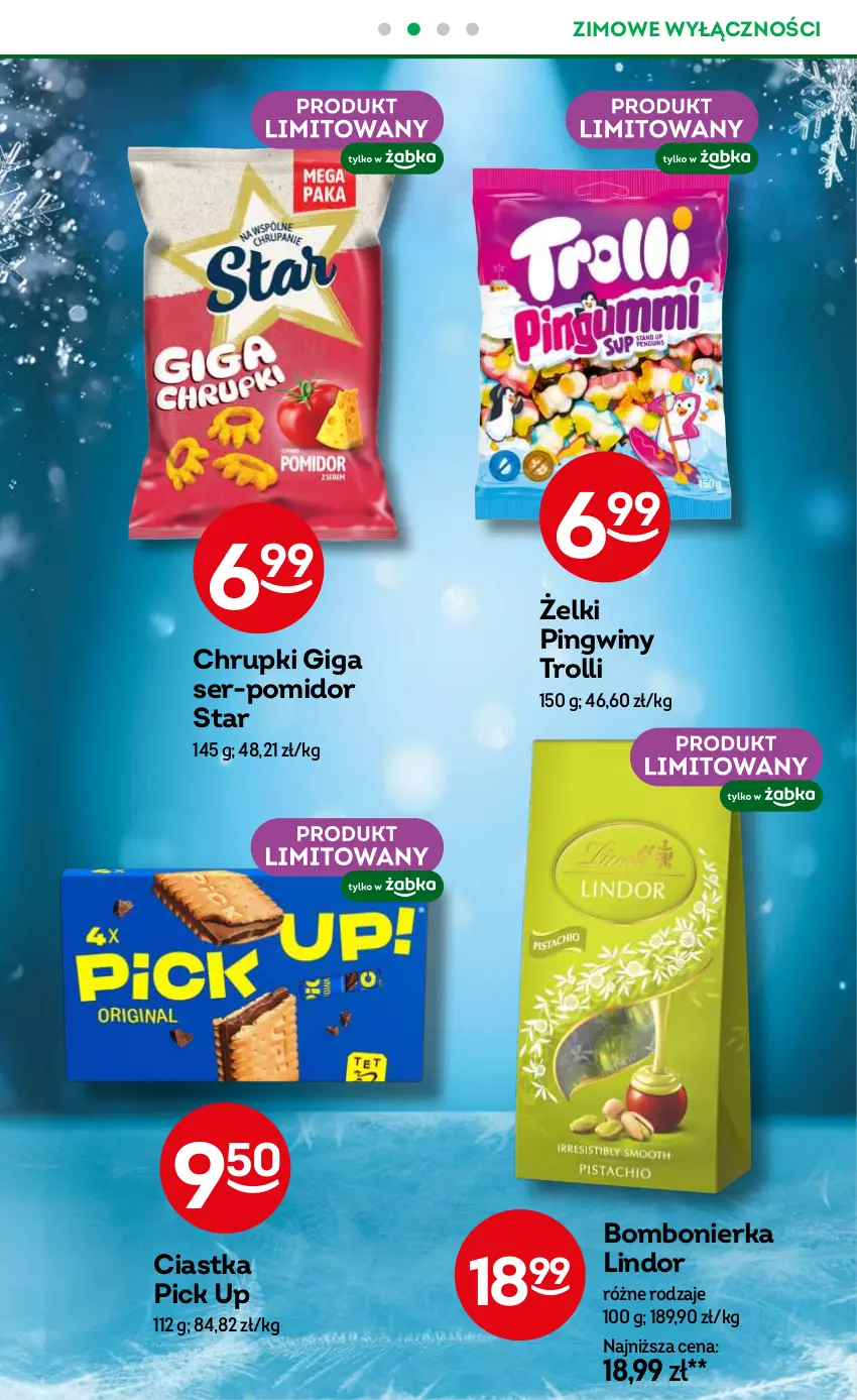 Gazetka promocyjna Żabka - ważna 04.12 do 17.12.2024 - strona 11 - produkty: Chrupki, Ciastka, Lindor, Pingwin, Ser