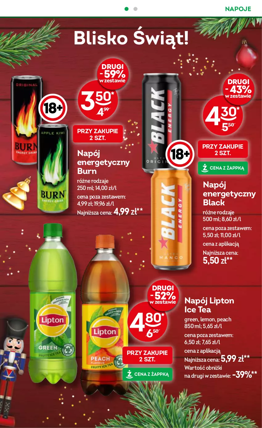 Gazetka promocyjna Żabka - ważna 04.12 do 17.12.2024 - strona 16 - produkty: Ice tea, Lack, Lipton, Napój, Napój energetyczny, Napoje