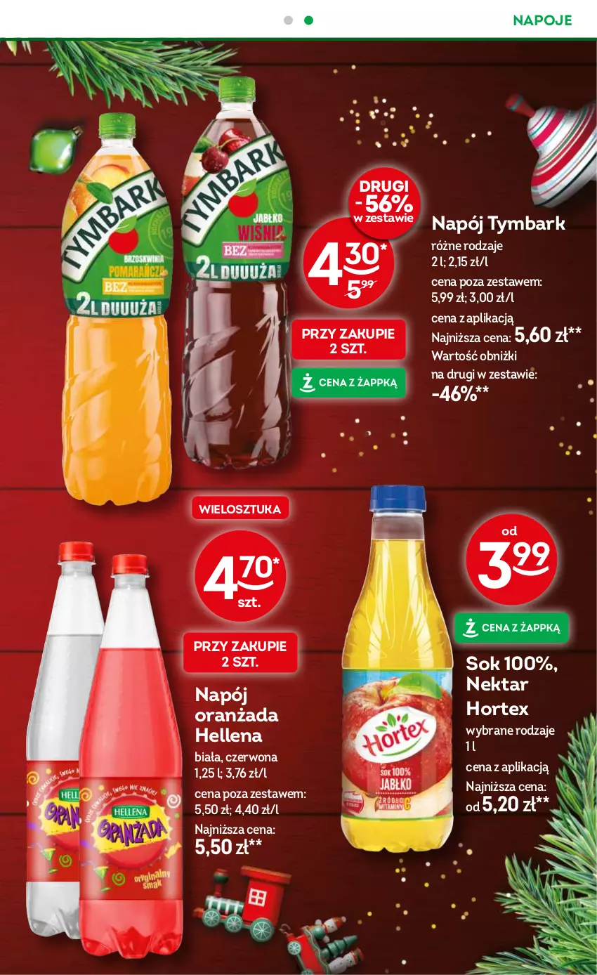 Gazetka promocyjna Żabka - ważna 04.12 do 17.12.2024 - strona 17 - produkty: Hellena, Hortex, Napój, Napoje, Nektar, Oranżada, Sok, Tymbark