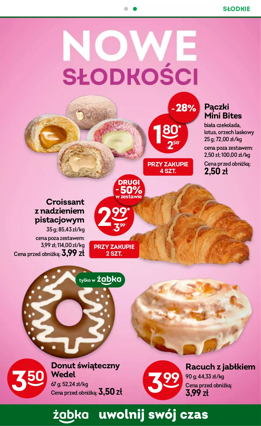 Gazetka promocyjna Żabka - ważna 04.12 do 17.12.2024 - strona 45 - produkty: Croissant, Czekolada, Donut