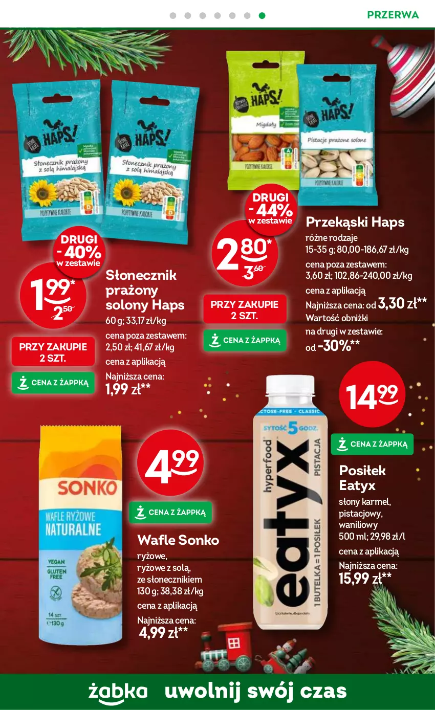 Gazetka promocyjna Żabka - ważna 04.12 do 17.12.2024 - strona 60 - produkty: Ryż, Słonecznik prażony, Sonko, Wafle