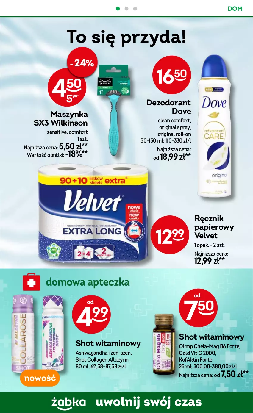 Gazetka promocyjna Żabka - ważna 04.12 do 17.12.2024 - strona 71 - produkty: Dezodorant, Dove, Fa, Gin, Maszynka, Papier, Ręcznik, Szynka, Velvet, Waga