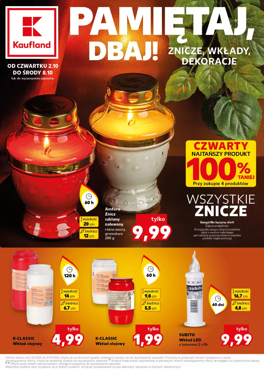 Gazetka promocyjna Kaufland - Kaufland - ważna 02.10 do 08.10.2025 - strona 1 - produkty: Waga, Znicz