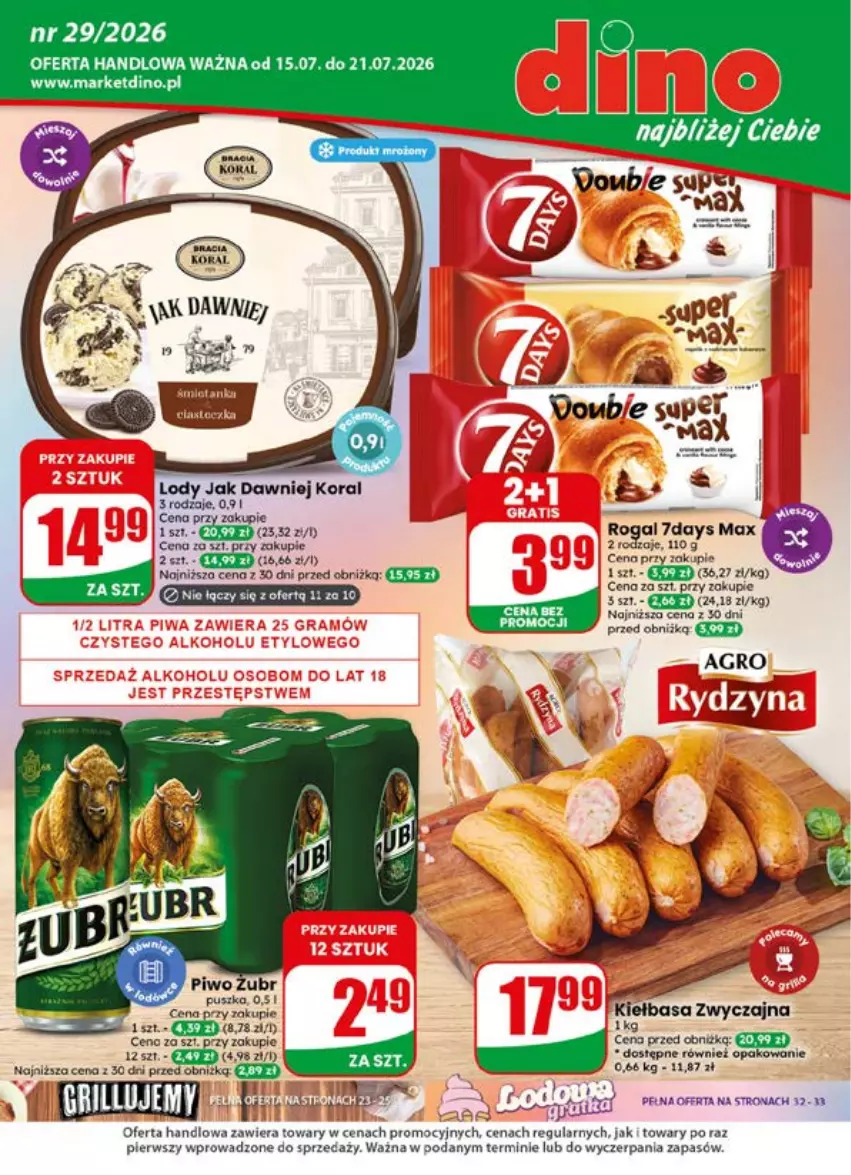 Gazetka promocyjna Dino - Gazetka 29 / 2026 - ważna 15.07 do 21.07.2026 - strona 1 - produkty: Gra, Piwa