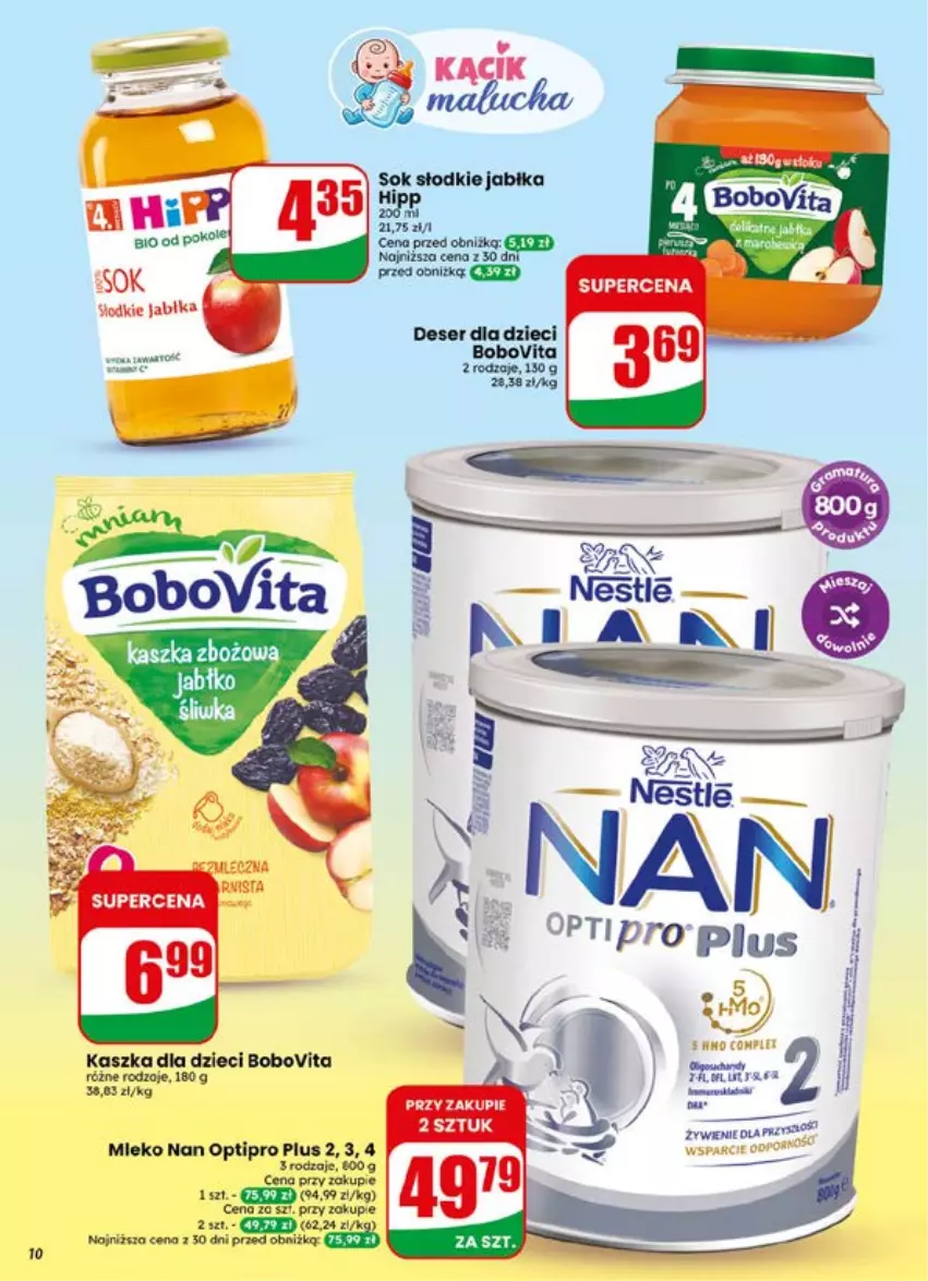 Gazetka promocyjna Dino - Gazetka 29 / 2026 - ważna 15.07 do 21.07.2026 - strona 10 - produkty: BoboVita, Deser, Dzieci, Fa, Jabłka, Mleko, NAN Optipro, Ser