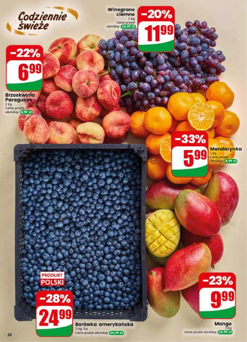 Gazetka promocyjna Dino - Gazetka 29 / 2026 - ważna 15.07 do 21.07.2026 - strona 38 - produkty: Borówka, Borówka amerykańska, Mango
