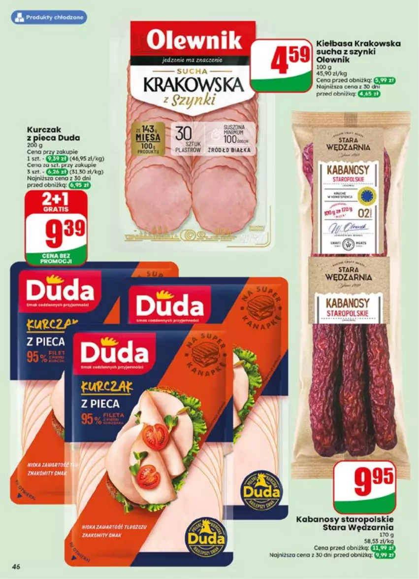 Gazetka promocyjna Dino - Gazetka 29 / 2026 - ważna 15.07 do 21.07.2026 - strona 46 - produkty: Duda, Kabanos, Kiełbasa, Kiełbasa krakowska, Koc, Kurczak, Olewnik, Piec